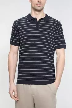 Хлопковое поло в полоску LERROS