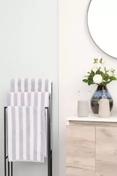 Хлопковое полотенце в полоску Lungo 21maison