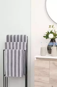 Хлопковое полотенце в полоску Lungo 21maison