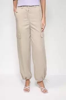 Хлопковые брюки карго на кулисках COLORPLAY