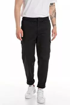 Хлопковые брюки на эластичном поясе Replay