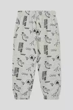 Хлопковые брюки на эластичном поясе с принтом OVS