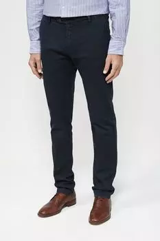 Хлопковые брюки прямого кроя Bugatti