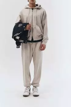 Джоггеры хлопковые с поясом на кулиске Dunst