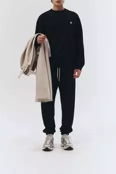 Джоггеры хлопковые с поясом на кулиске Dunst