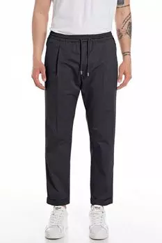 Хлопковые брюки с поясом на кулиске Replay