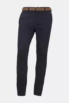 Хлопковые брюки с ремнем TOM TAILOR