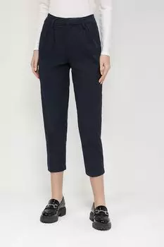 Хлопковые брюки с защипами зауженного кроя Piombo