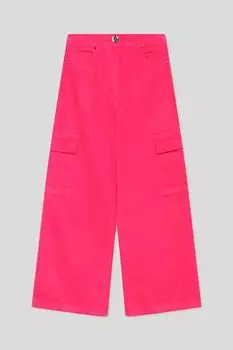 Хлопковые брюки широкого кроя с карманами IDO