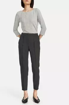 Хлопковые брюки со стрелками зауженного кроя Taifun