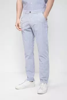 Хлопковые брюки в мелкую полоску Piombo