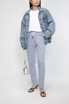 Хлопковые брюки в полоску на кулиске Silvian Heach