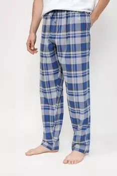 Хлопковые домашние брюки в клетку Massana