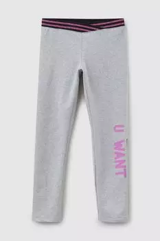 Хлопковые легинсы с надписями Benetton