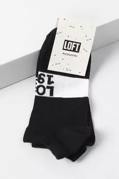 Хлопковые носки укороченные с логотипом бренда Loft
