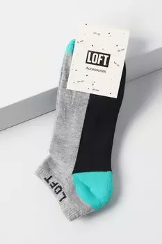 Хлопковые носки укороченные с принтом Loft