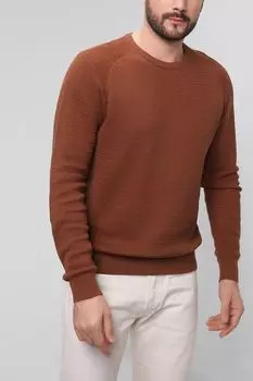 Хлопковый джемпер фактурной вязки Construe