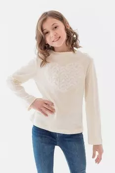 Хлопковый джемпер с декором EVIKA KIDS