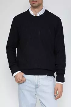 Хлопковый джемпер с О-вырезом HUGO