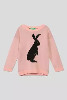 Хлопковый джемпер с принтом Benetton