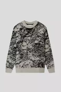 Хлопковый джемпер с принтом Calvin Klein Jeans