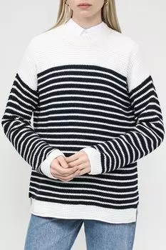 Хлопковый джемпер в полоску Esprit Casual