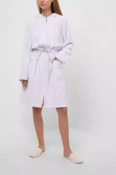 Хлопковый халат на молнии Cawo