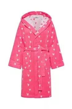 Хлопковый халат с капюшоном Cuori Pink COINCASA
