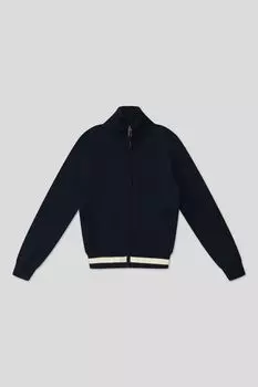 Хлопковый кардиган на молнии с контрастной отделкой GIOCO