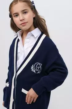 Хлопковый кардиган с контрастной отделкой GIOCO