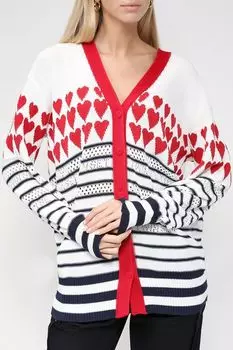 Хлопковый кардиган с принтом TWINSET