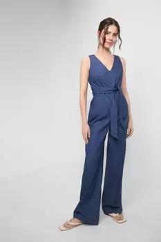 Хлопковый комбинезон с поясом SABRINA SCALA