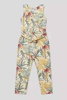 Хлопковый комбинезон с тропическим принтом Mayoral