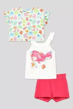 Хлопковый комплект из двух маек и шорт Mayoral