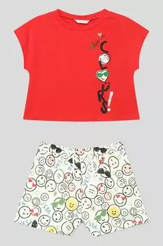 Хлопковый комплект из футболки и шорт Mayoral