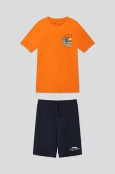 Хлопковый комплект из футболки и шорт OVS