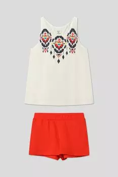 Хлопковый комплект из майки и шорт OVS