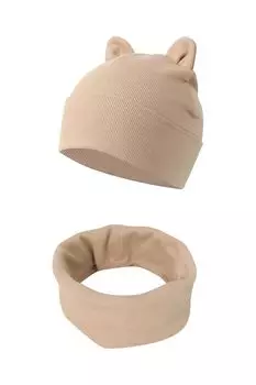 Хлопковый комплект из шапки и шарфа Hatparad