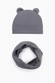 Хлопковый комплект из шапки и шарфа Hatparad