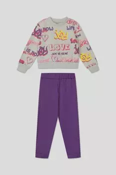 Хлопковый комплект из свитшота и брюк OVS