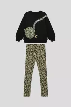 Хлопковый комплект из свитшота и легинсов Mayoral