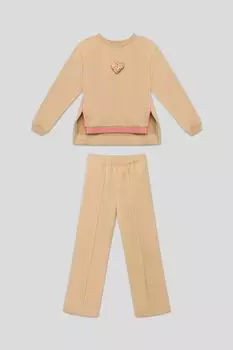 Хлопковый костюм из свитшота и брюк Choupette