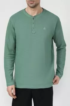 Хлопковый лонгслив на пуговицах LERROS