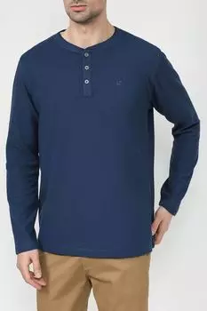 Хлопковый лонгслив на пуговицах LERROS