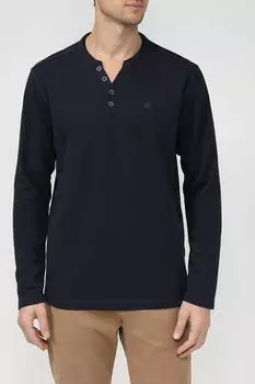 Хлопковый лонгслив на пуговицах LERROS