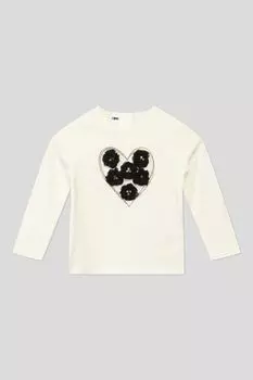 Хлопковый лонгслив с декором IDO