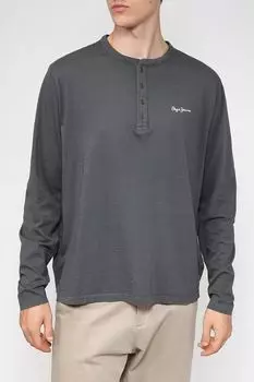 Хлопковый лонгслив с логотипом бренда PEPE JEANS