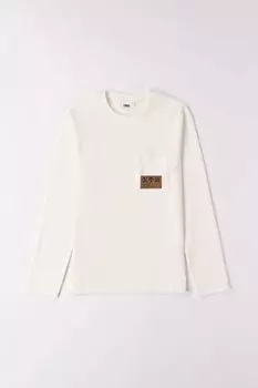 Хлопковый лонгслив с нагрудным карманом IDO