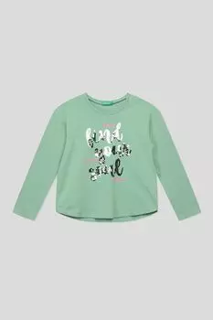 Хлопковый лонгслив с пайетками Benetton