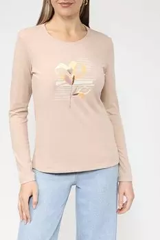 Хлопковый лонгслив с принтом Auranna